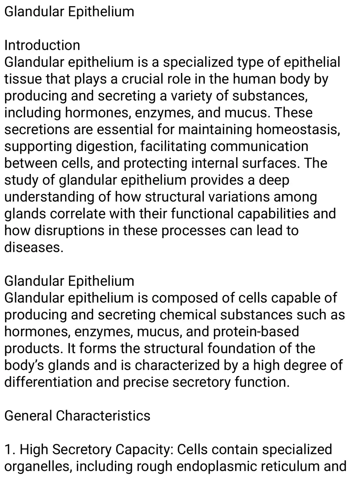 غلاف كتاب Glandular Epithelium