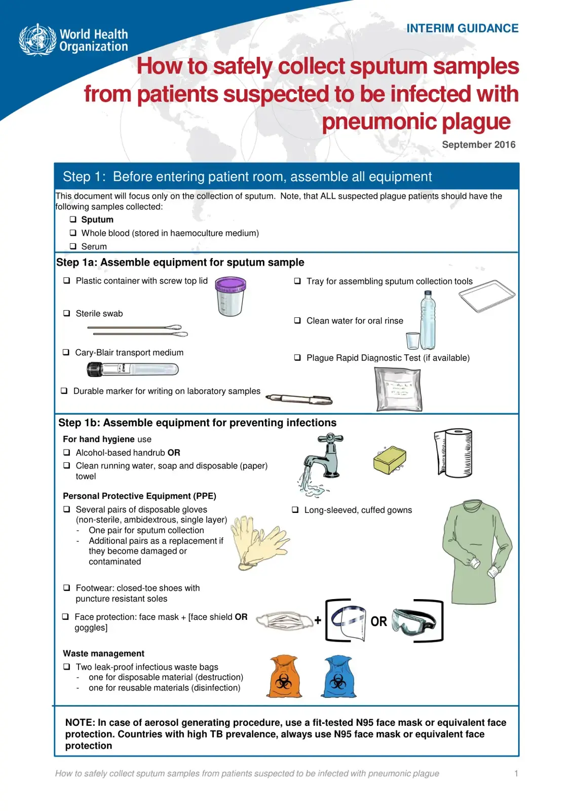 غلاف كتاب How to safely collect sputum samples from patients suspected to be infected with pneumonic plague