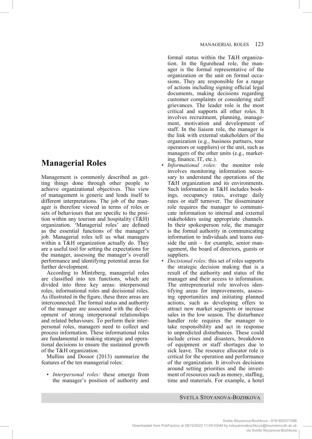 غلاف كتاب Managerial Roles