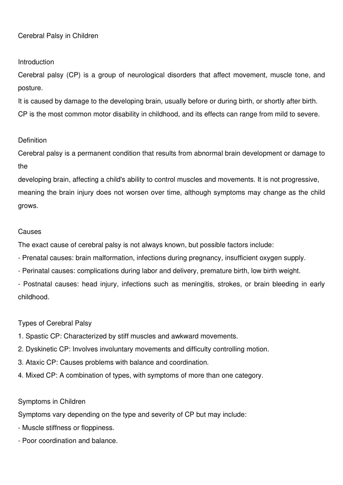 غلاف كتاب Cerebral Palsy in Children