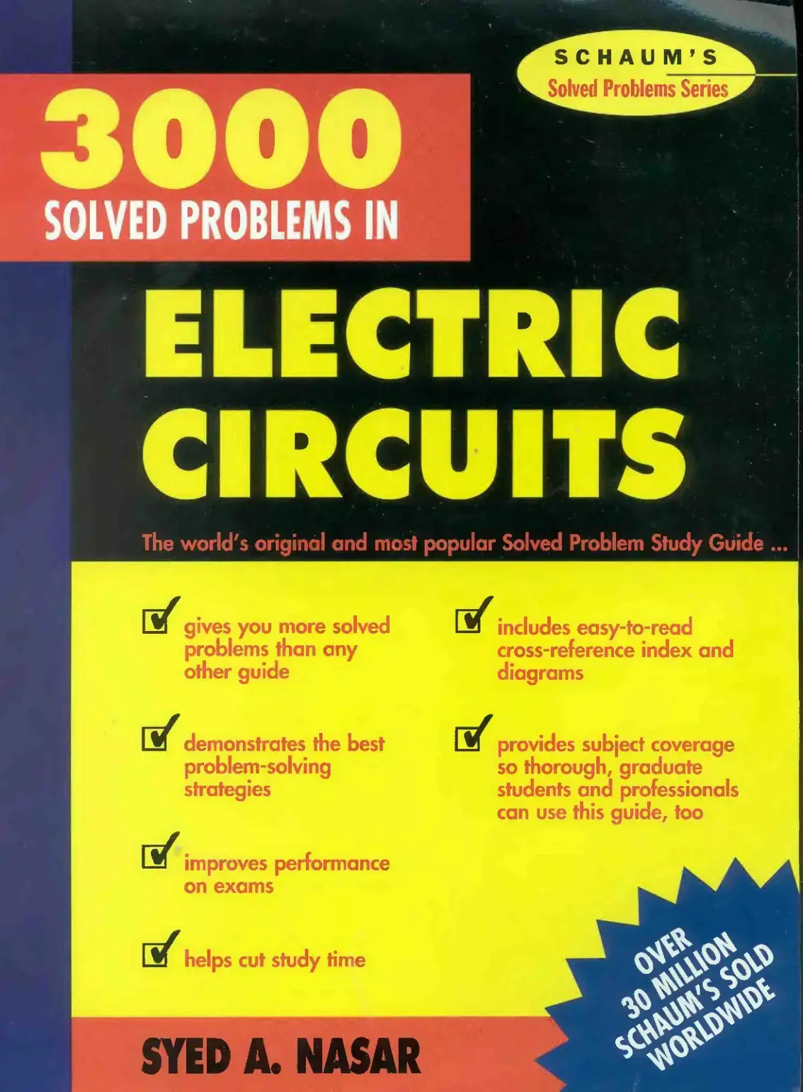 غلاف كتاب 3000 SOLVED PROBLEMS IN ELECTRIC CIRCUITS