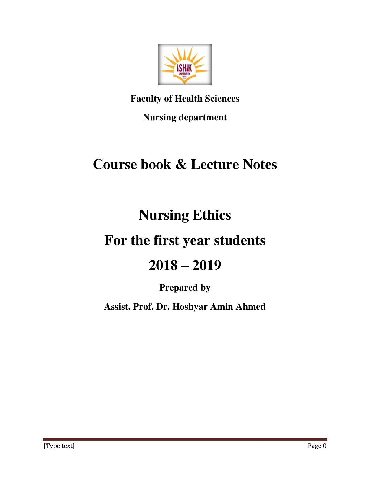 غلاف كتاب Nursing Ethics