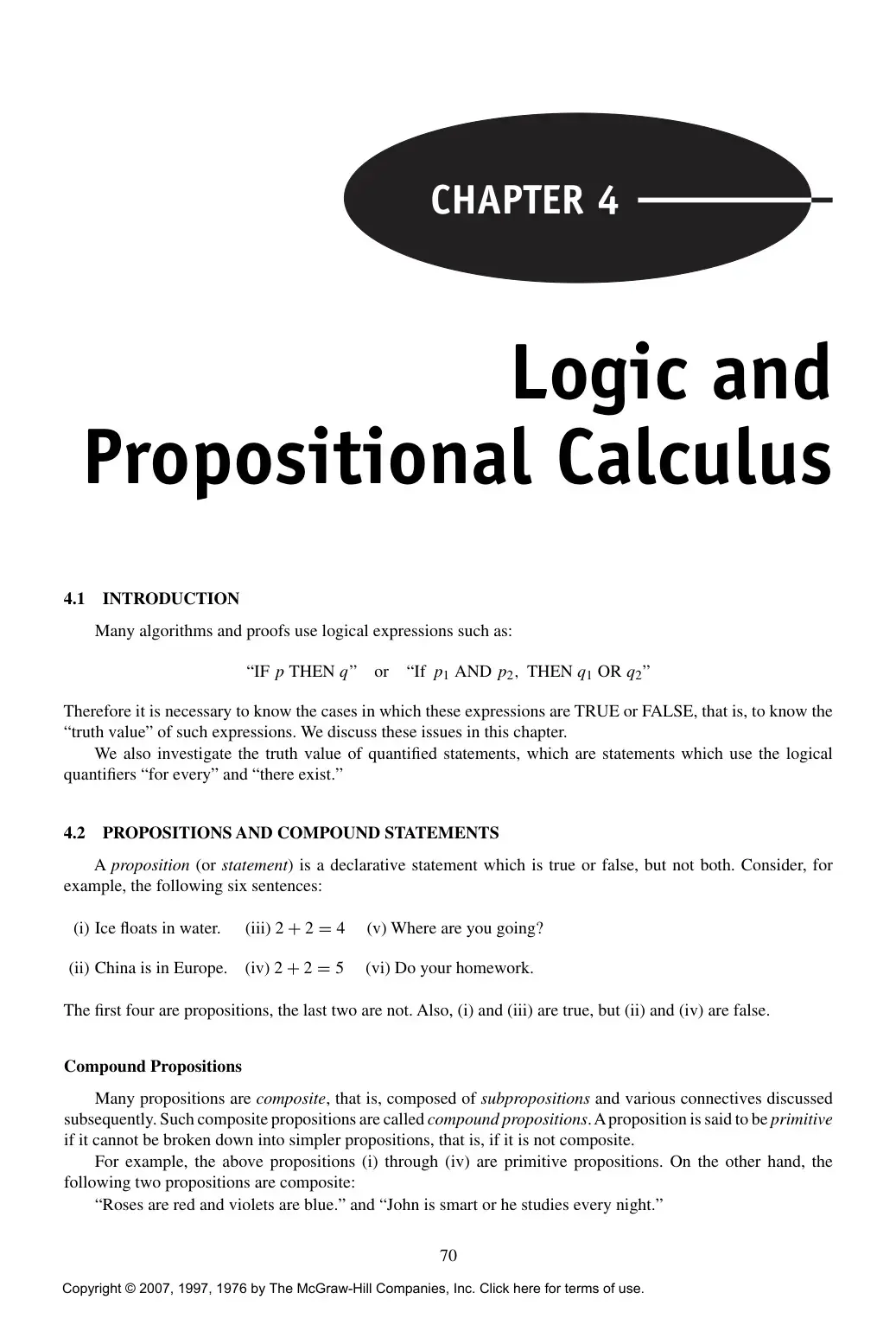 غلاف كتاب Logic and Propositional Calculus