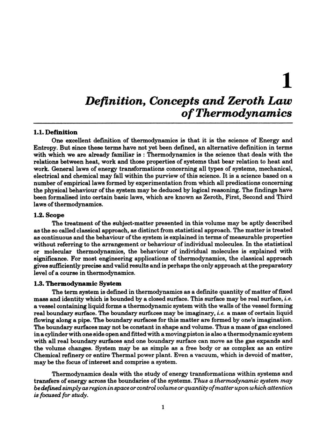 غلاف كتاب Definition, Concepts and Zeroth Law of Thermodynamics