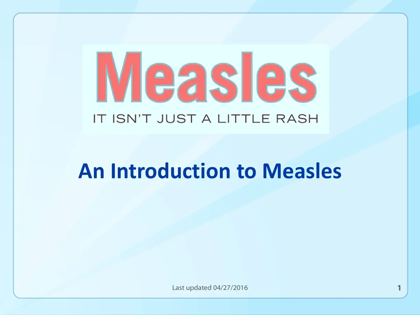غلاف كتاب Measles