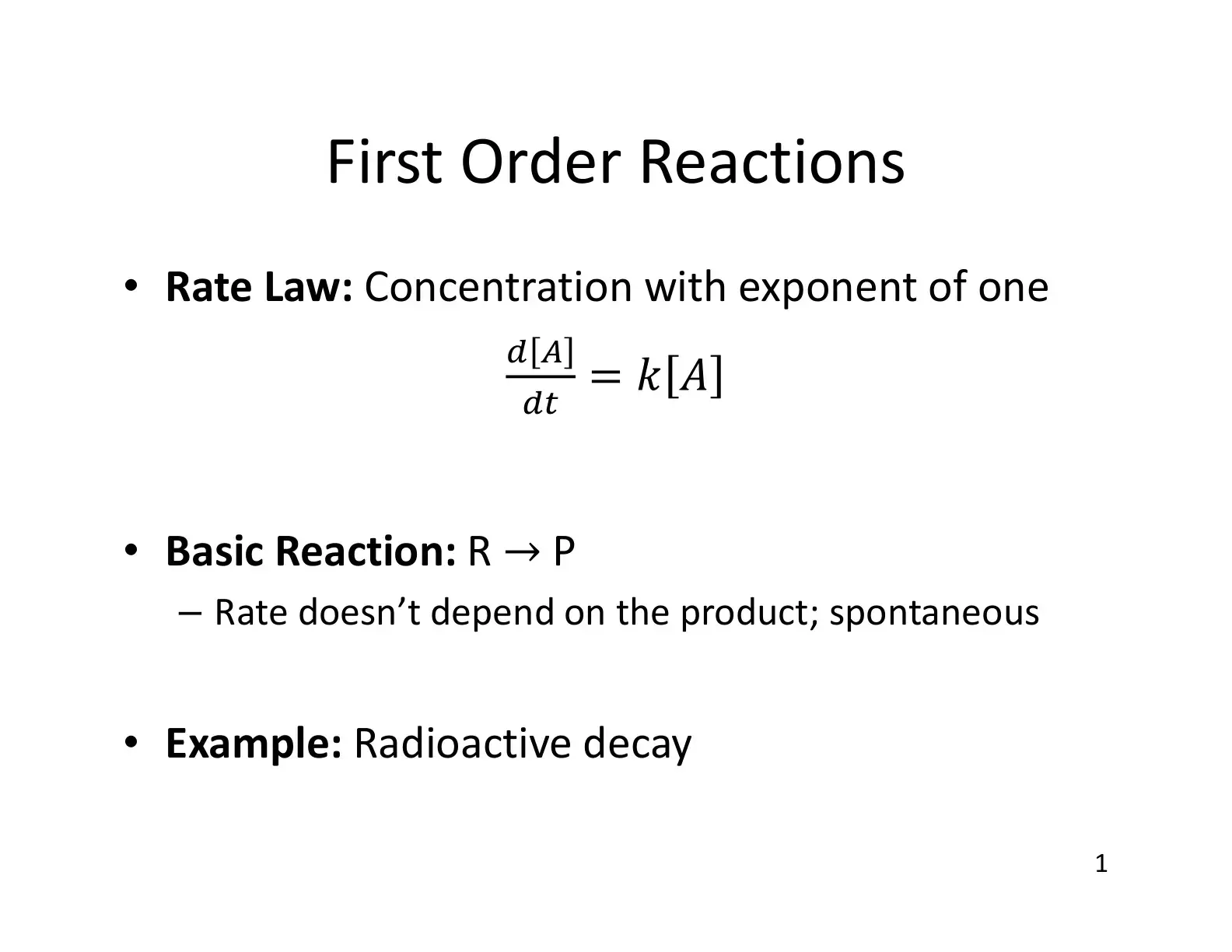غلاف كتاب First Order Reactions