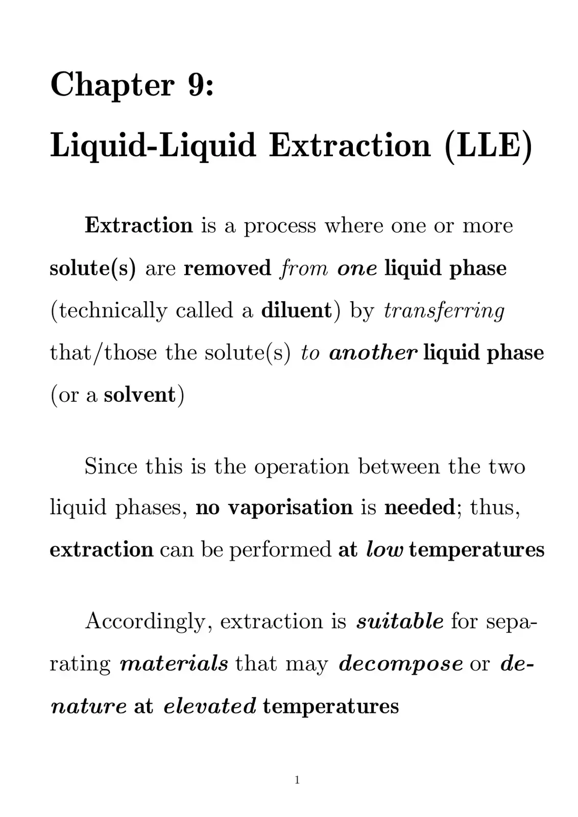 غلاف كتاب Chapter 9: Liquid-Liquid Extraction (LLE)