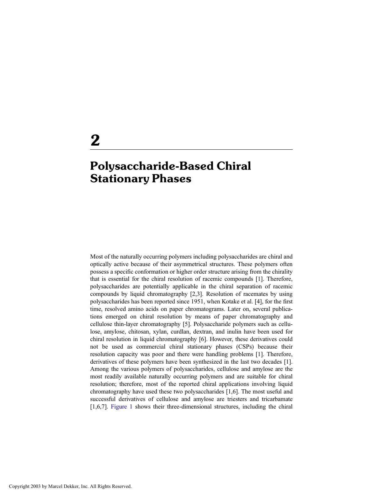 غلاف كتاب Polysaccharide-Based Chiral Stationary Phases