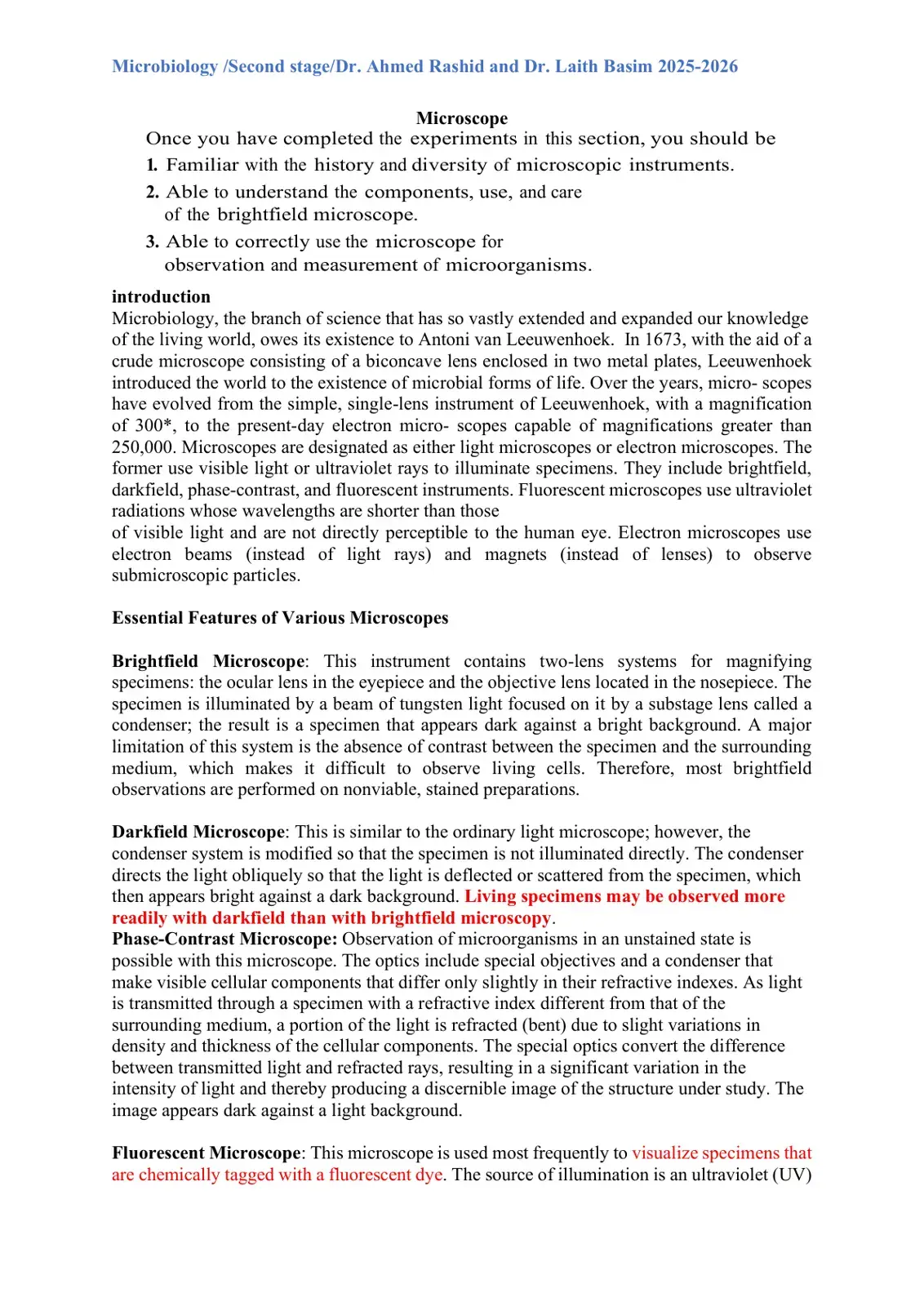 غلاف كتاب Microbiology: Microscope Experiments