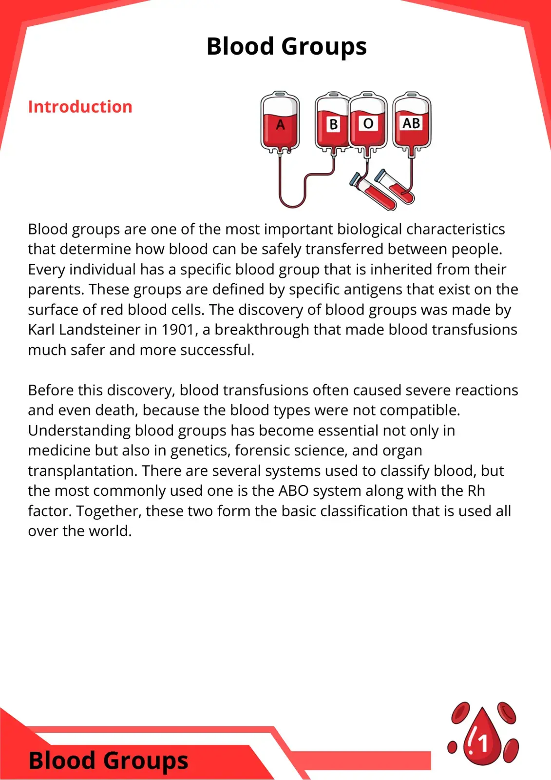 غلاف كتاب Blood Groups