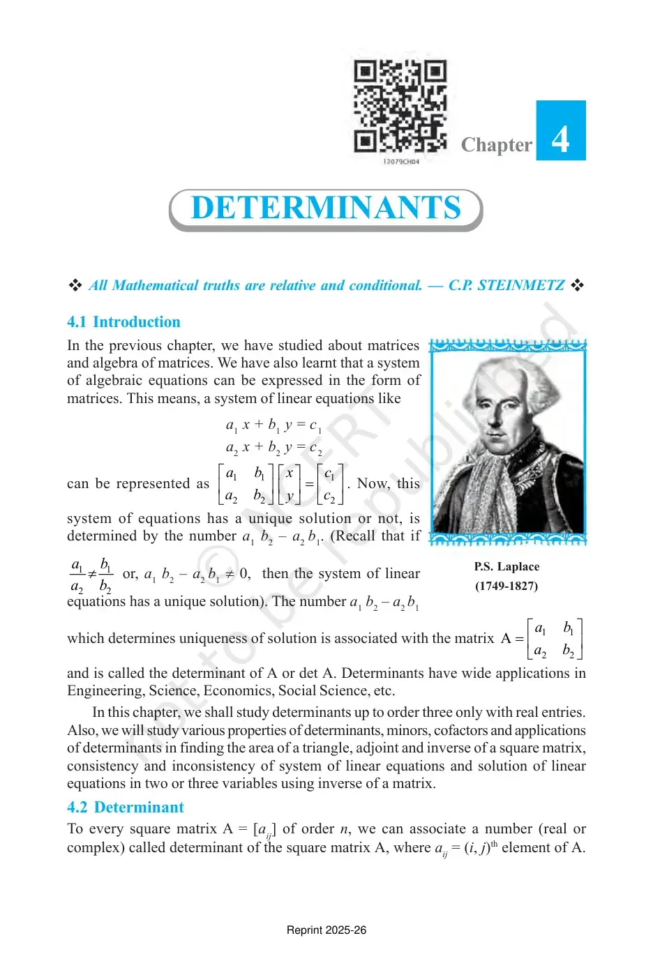 غلاف كتاب Determinants