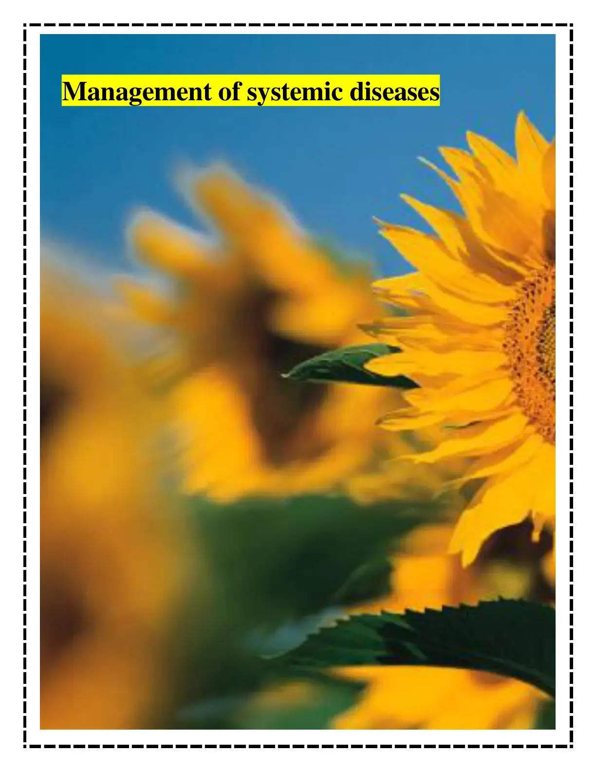 غلاف كتاب Management of systemic diseases