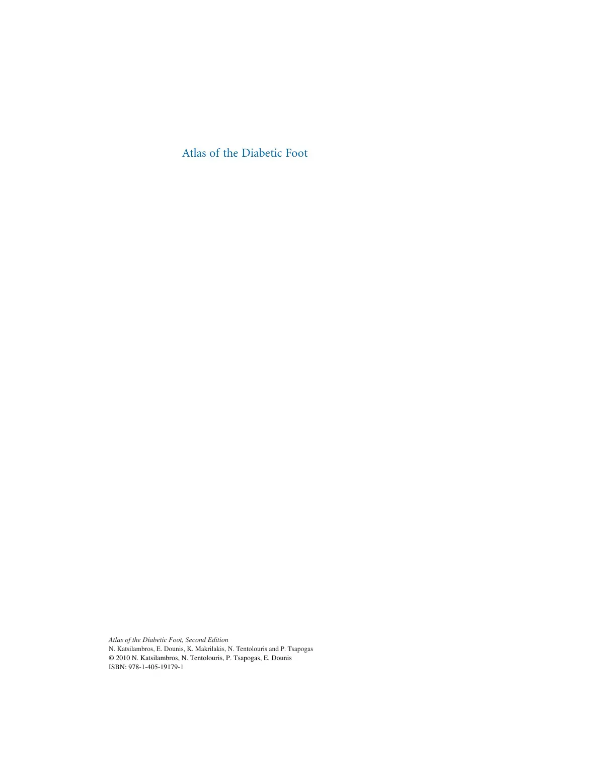 غلاف كتاب Atlas of the Diabetic Foot, Second Edition