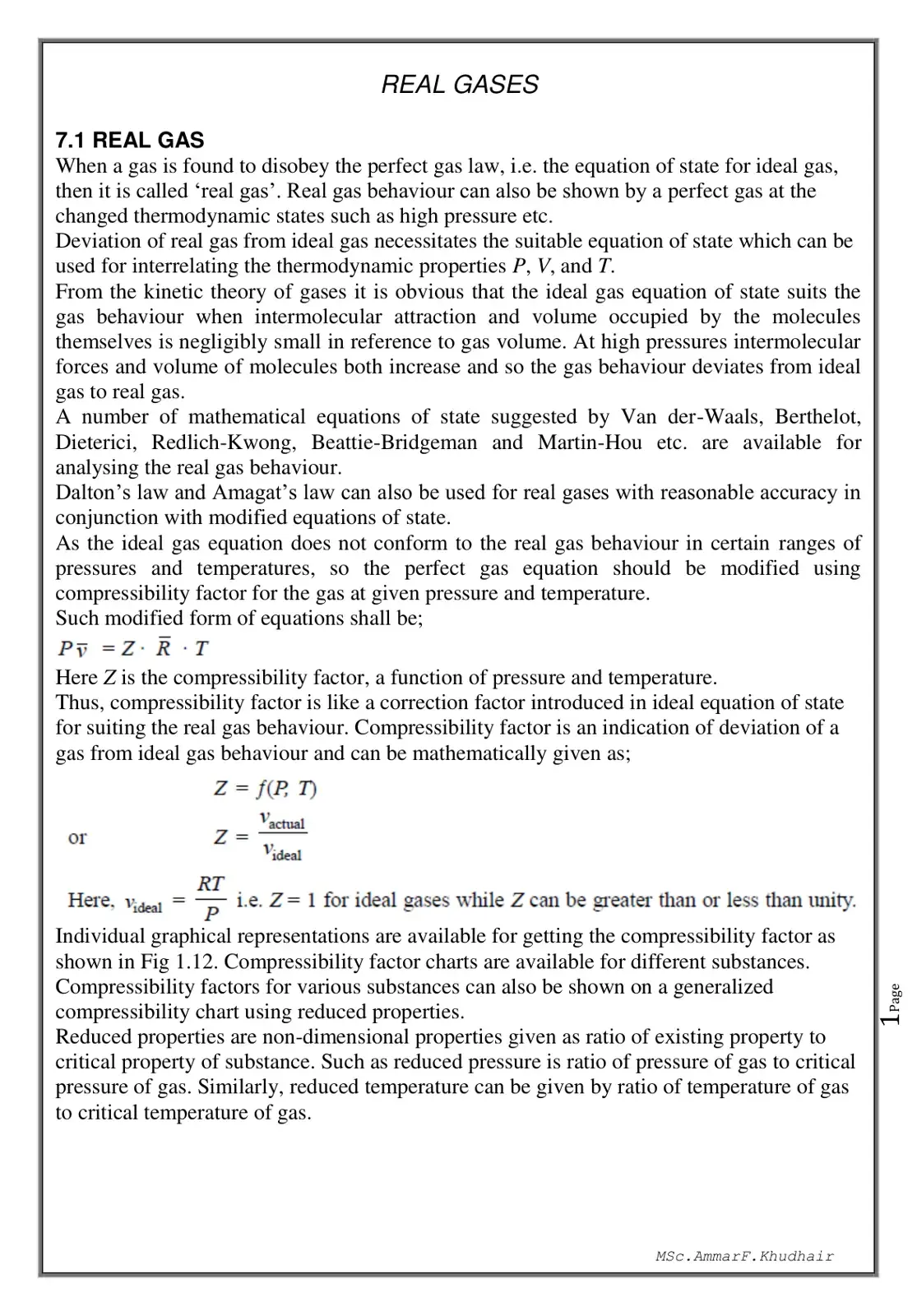غلاف كتاب REAL GASES