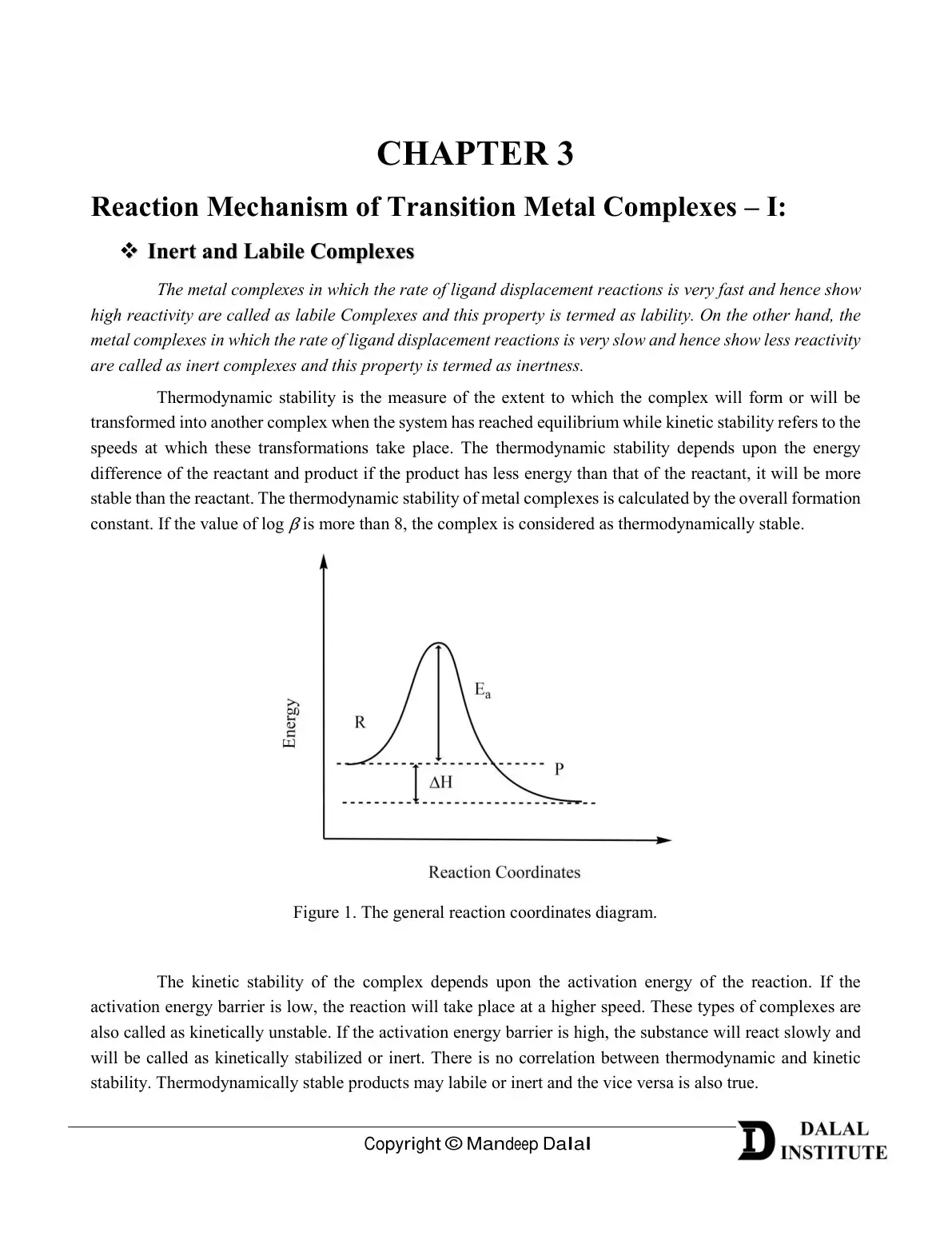 غلاف كتاب Reaction Mechanism of Transition Metal Complexes - I: Inert and Labile Complexes