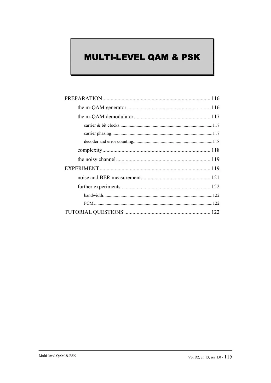 غلاف كتاب Multi-level QAM & PSK
