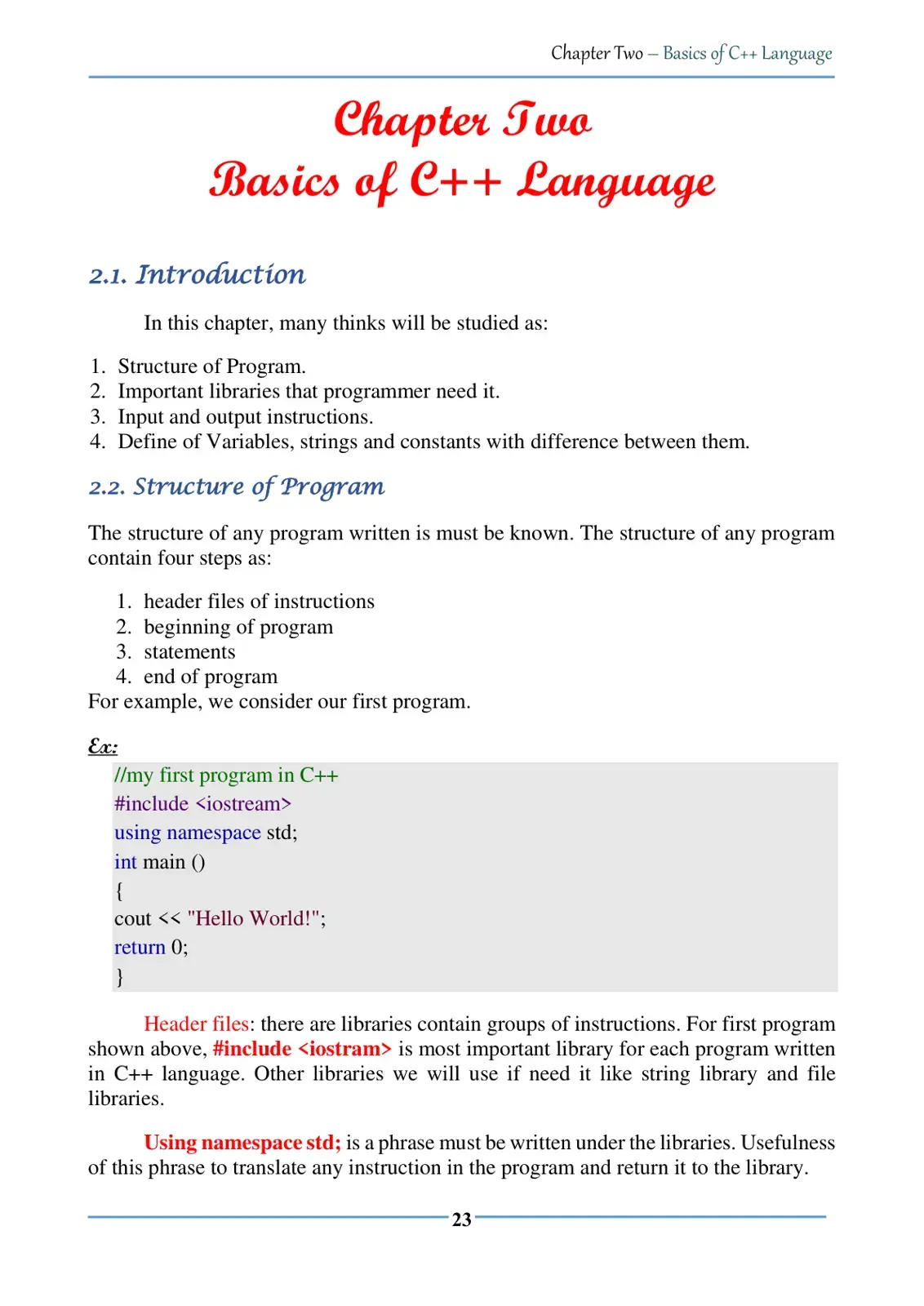 غلاف كتاب Basics of C++ Language