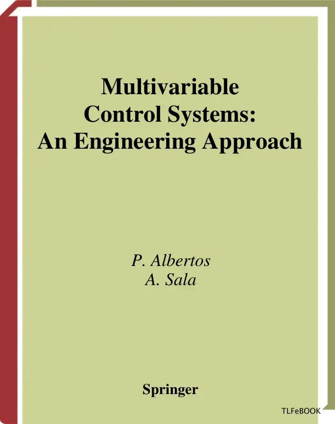 غلاف كتاب Multivariable Control Systems: An Engineering Approach