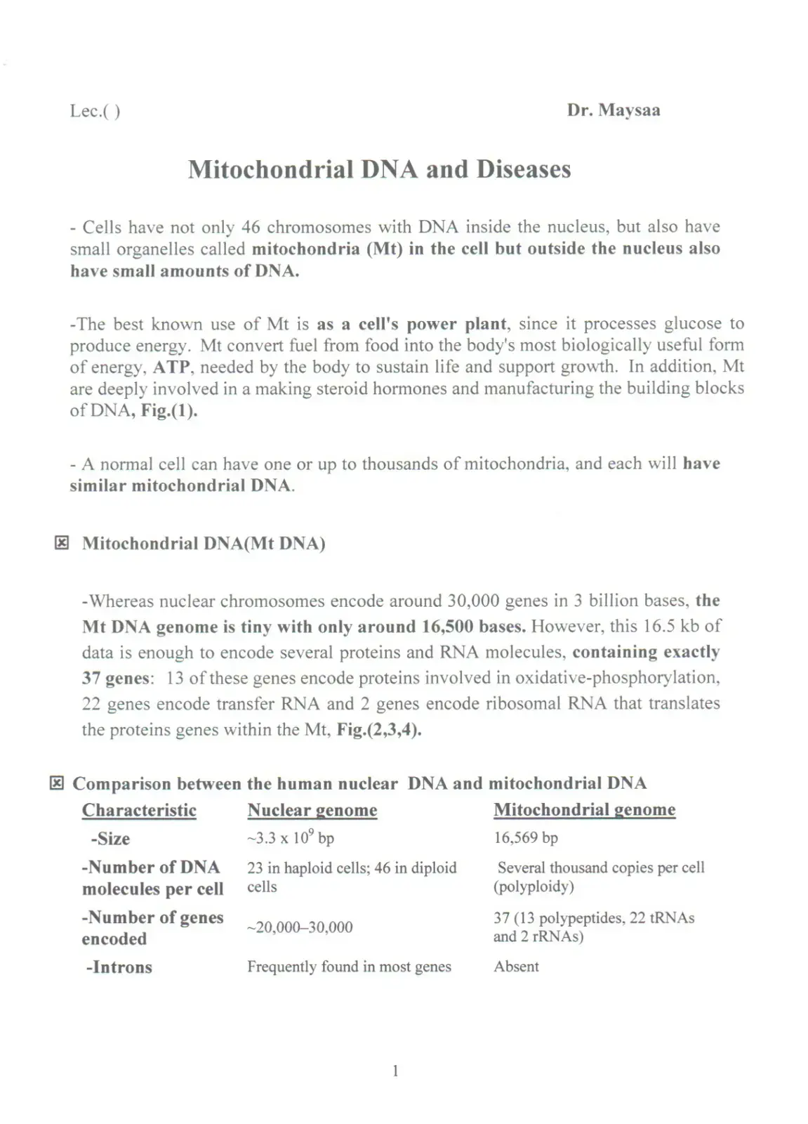 غلاف كتاب Mitochondrial DNA and Diseases