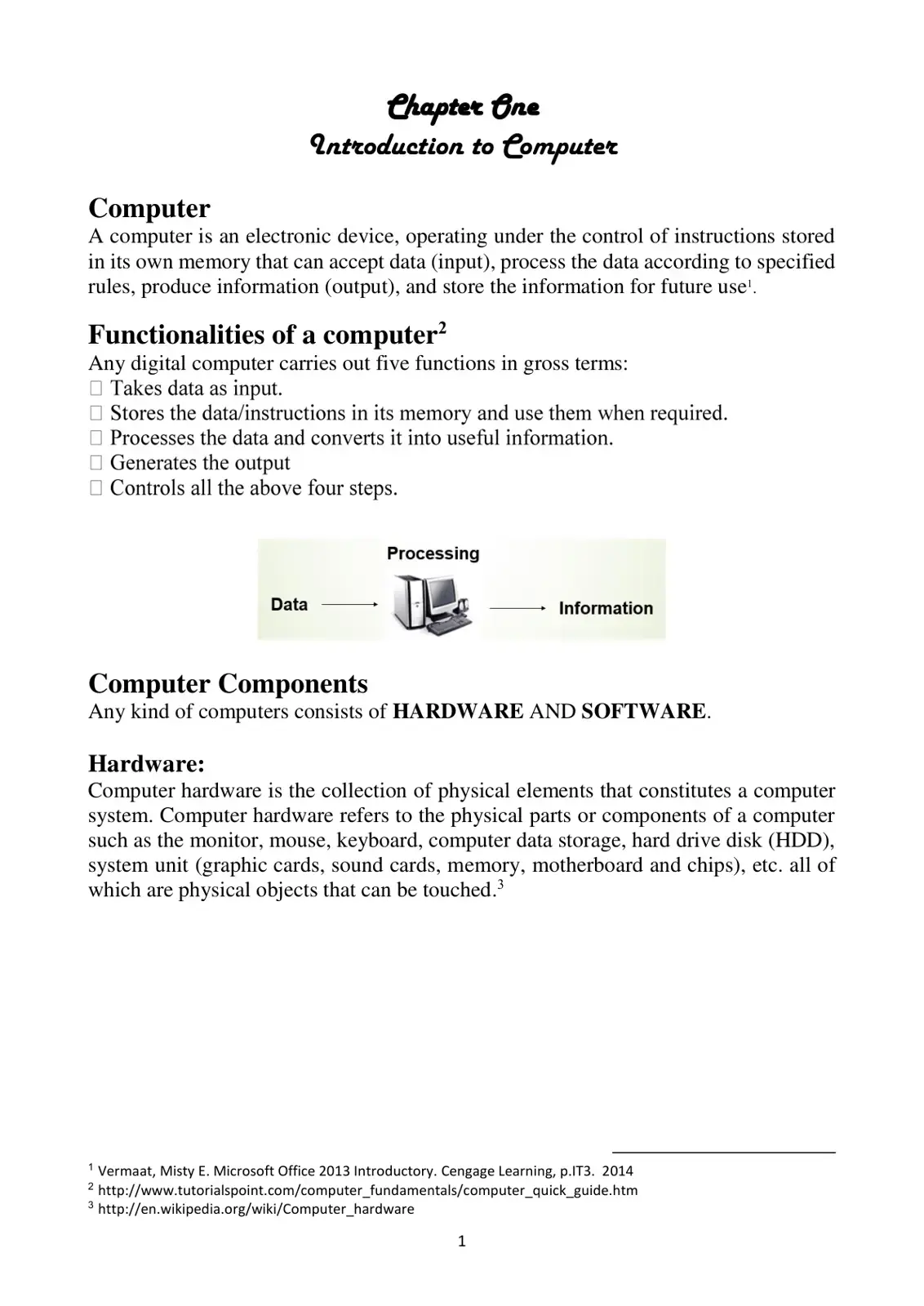 غلاف كتاب Introduction to Computer