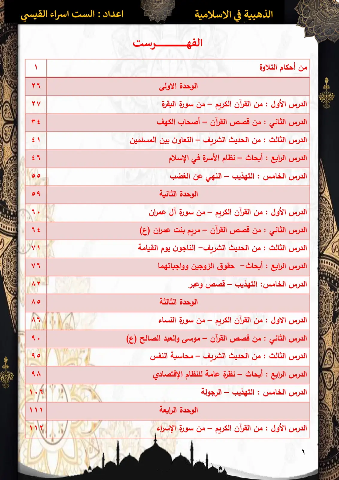 غلاف كتاب الذهبية في الفهرست الإسلامية