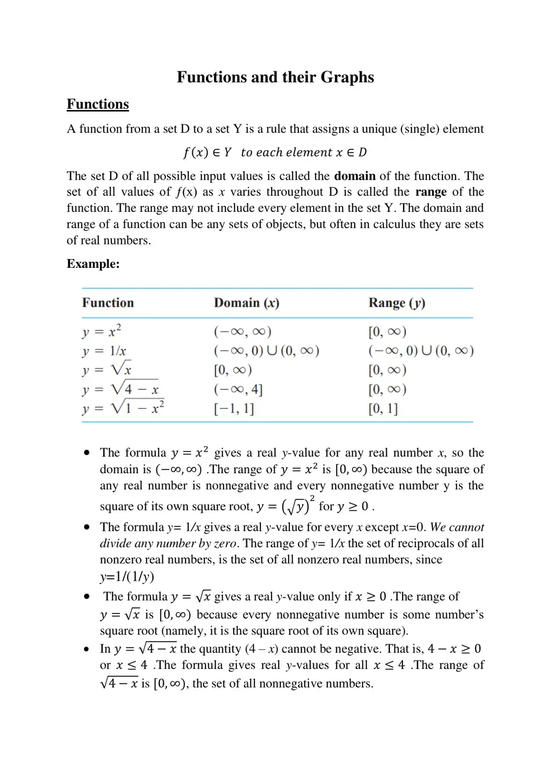 غلاف كتاب Functions and Their Graphs