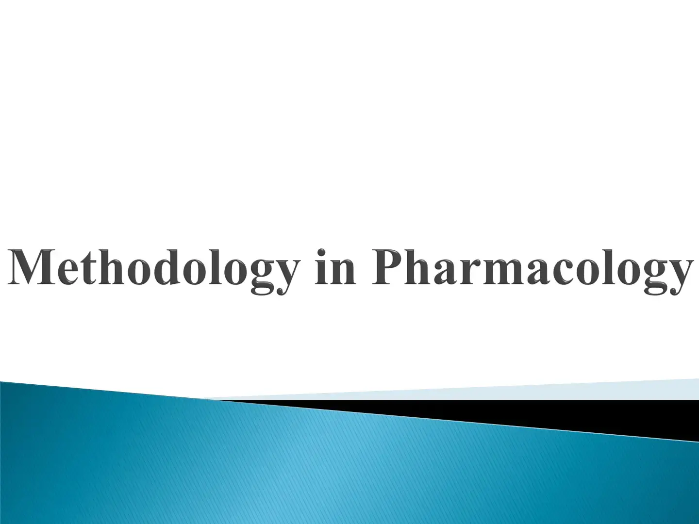 غلاف كتاب Methodology in Pharmacology