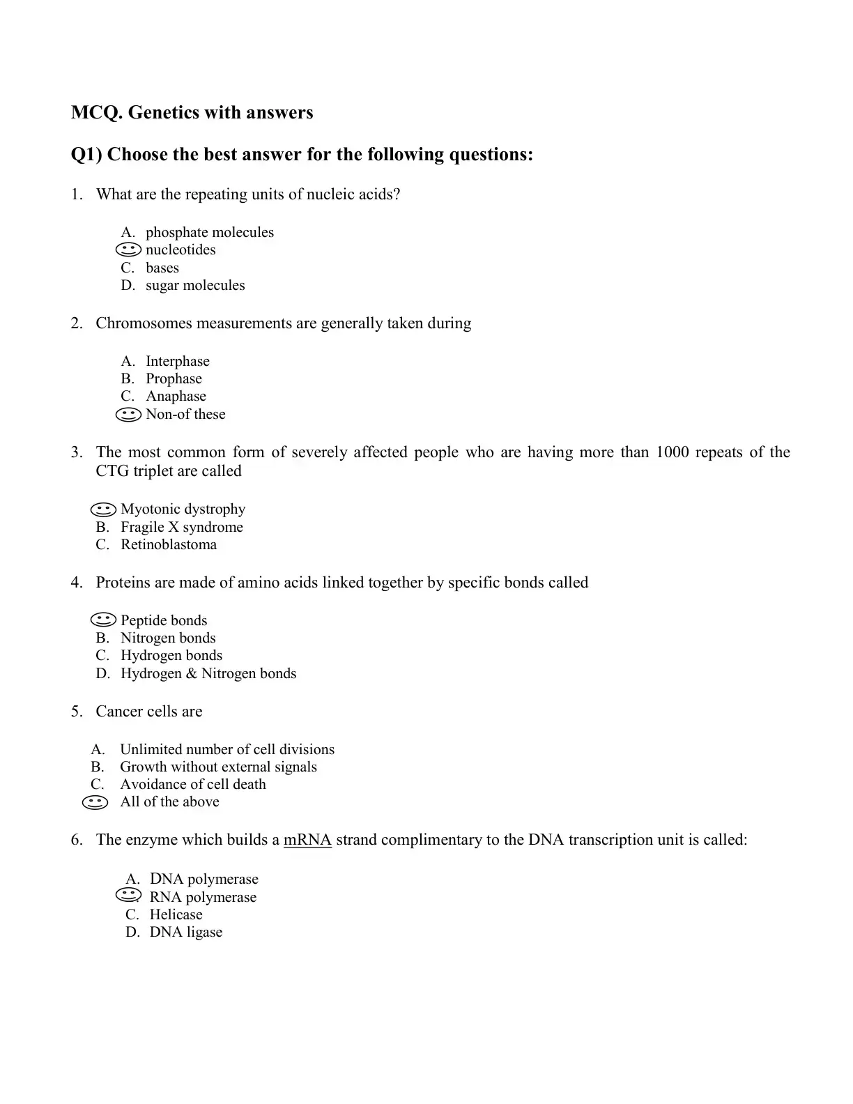 غلاف كتاب MCQ. Genetics with answers