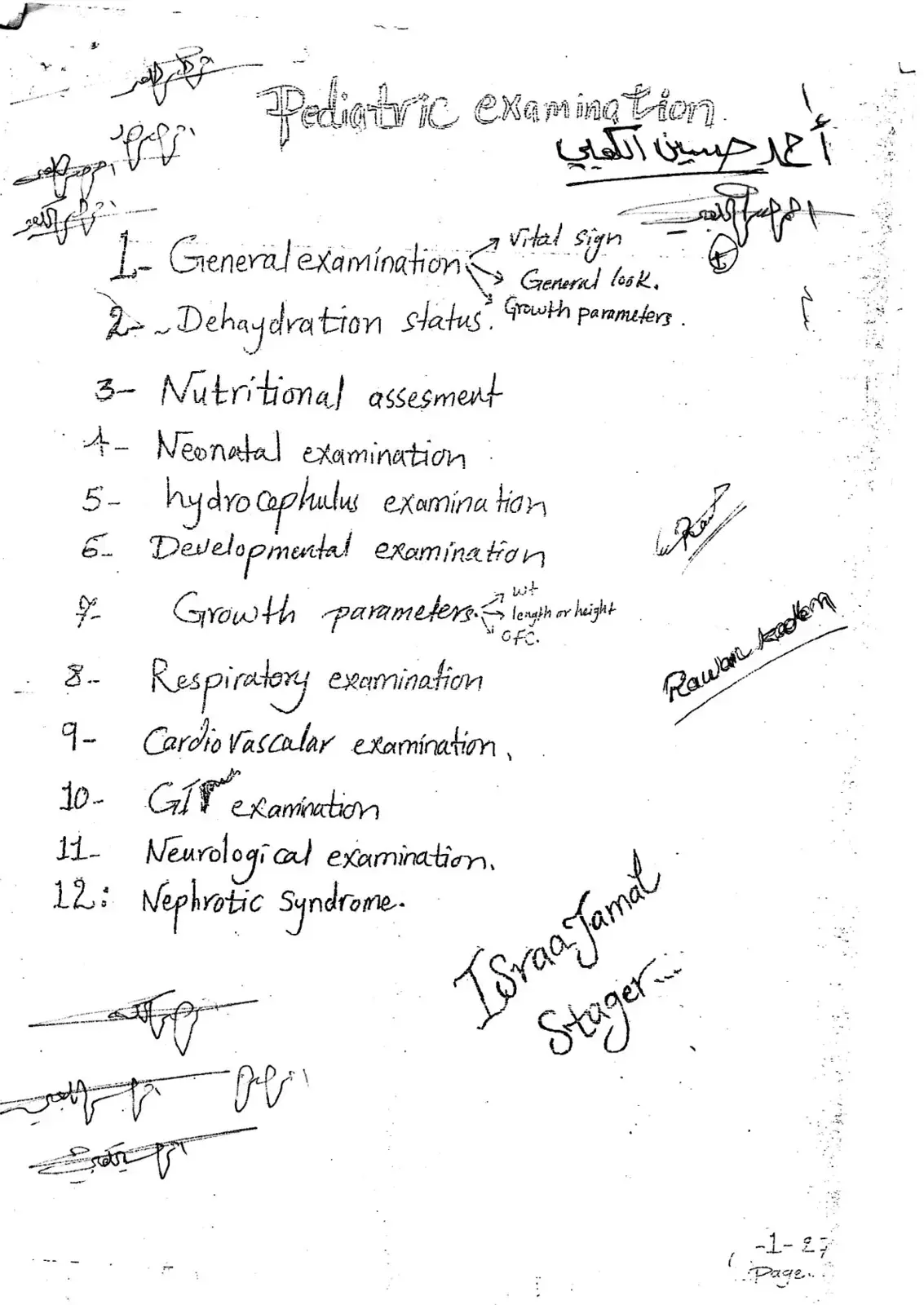 غلاف كتاب Pediatric examination