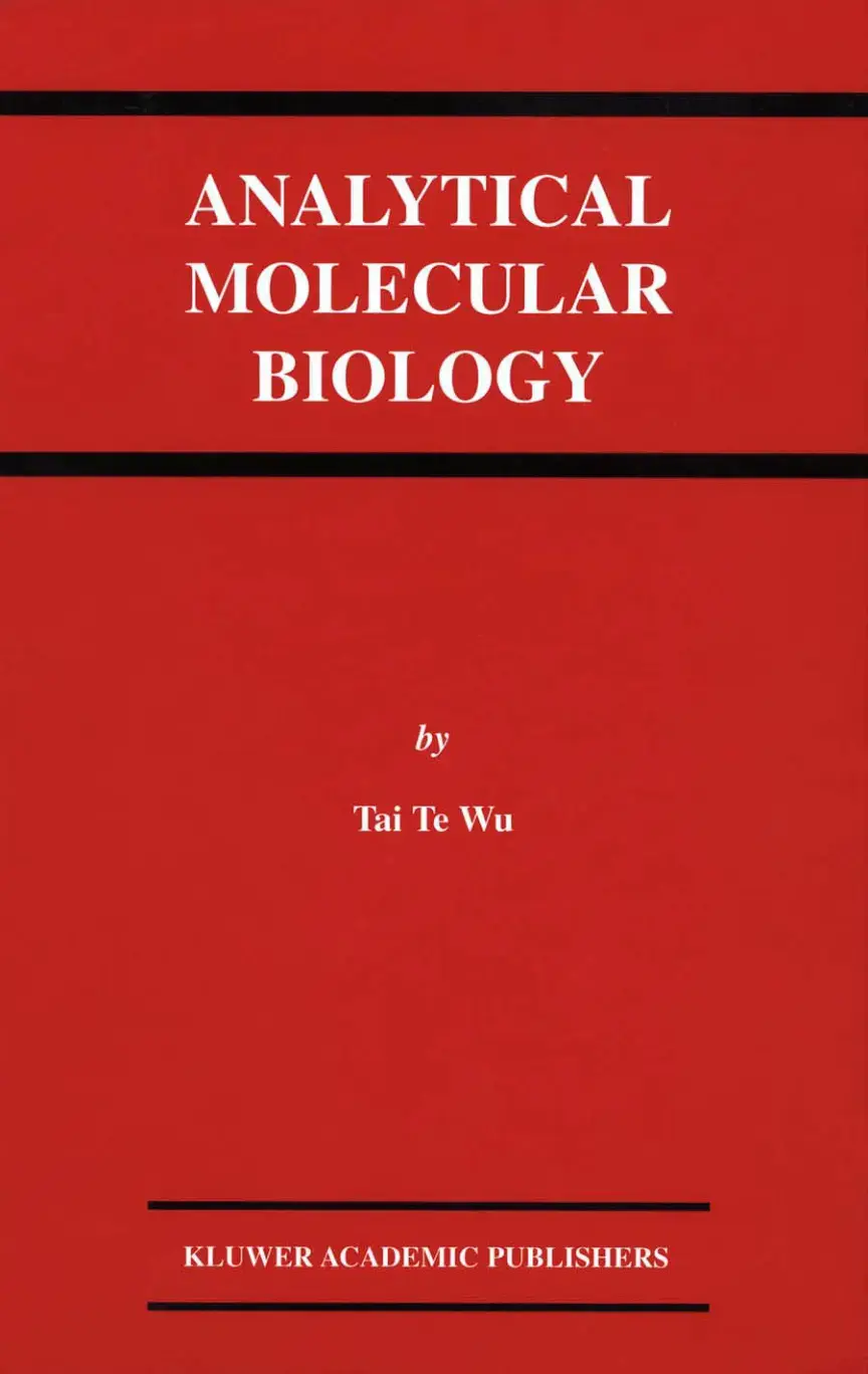 غلاف كتاب ANALYTICAL MOLECULAR BIOLOGY