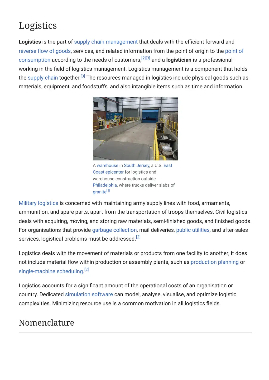 غلاف كتاب Logistics