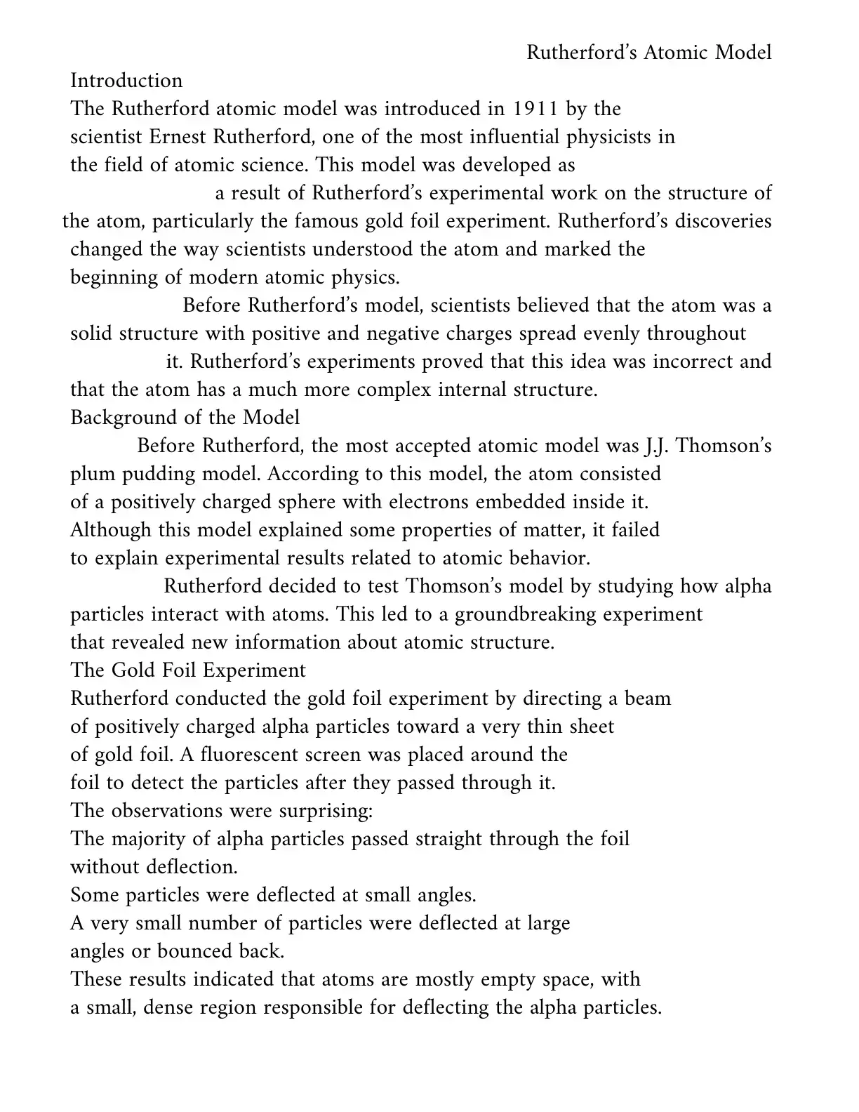 غلاف كتاب Rutherford's Atomic Model
