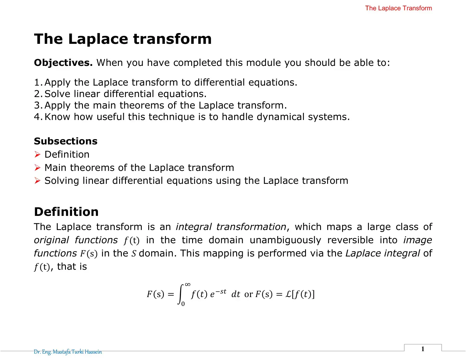 غلاف كتاب The Laplace Transform