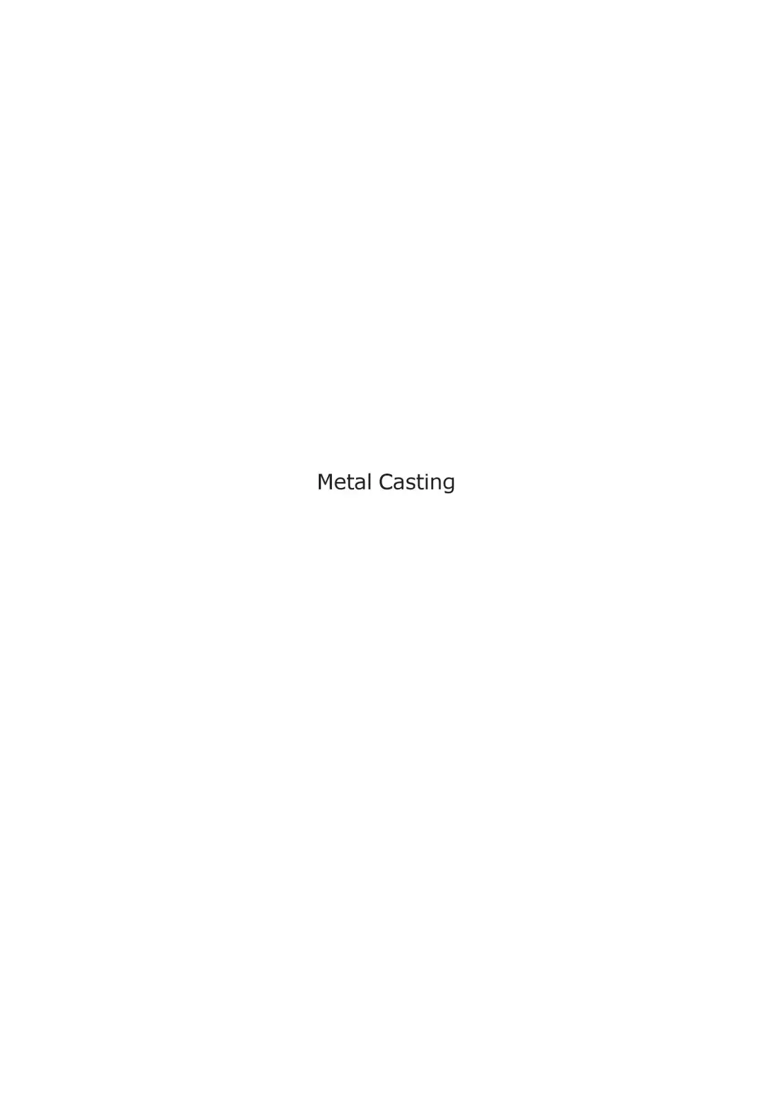 غلاف كتاب Metal Casting