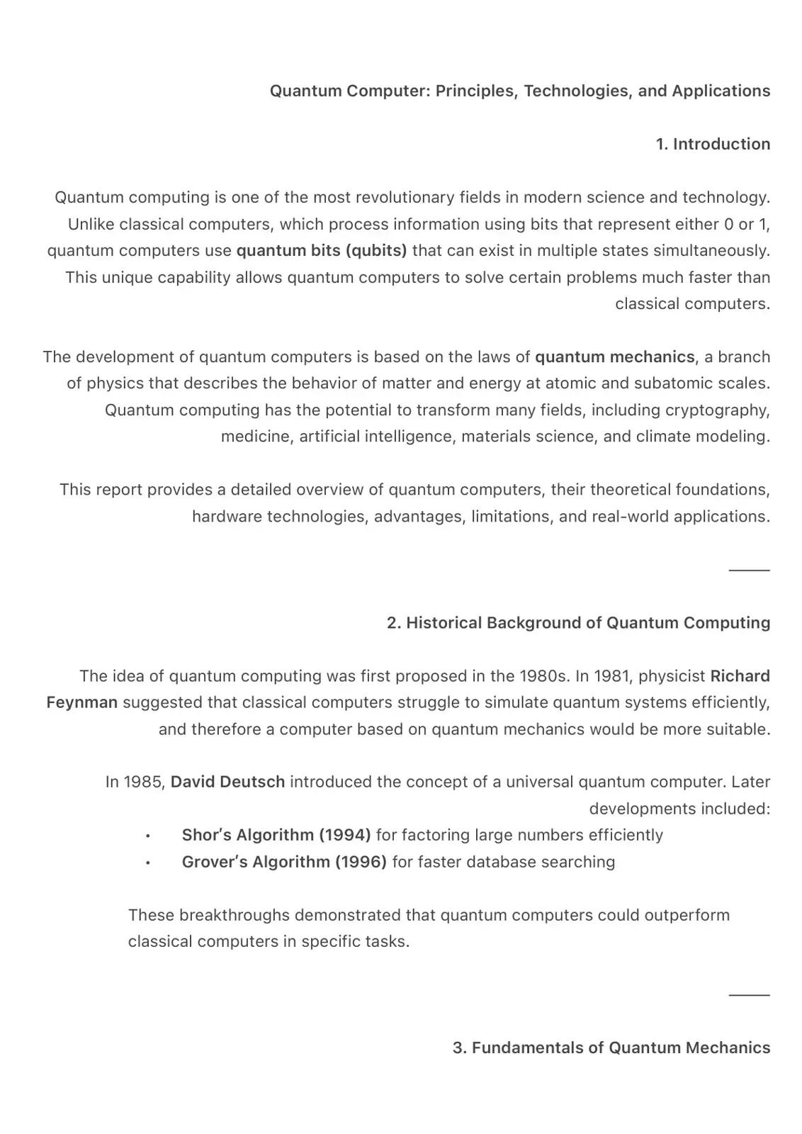 غلاف كتاب Quantum Computer: Principles, Technologies, and Applications