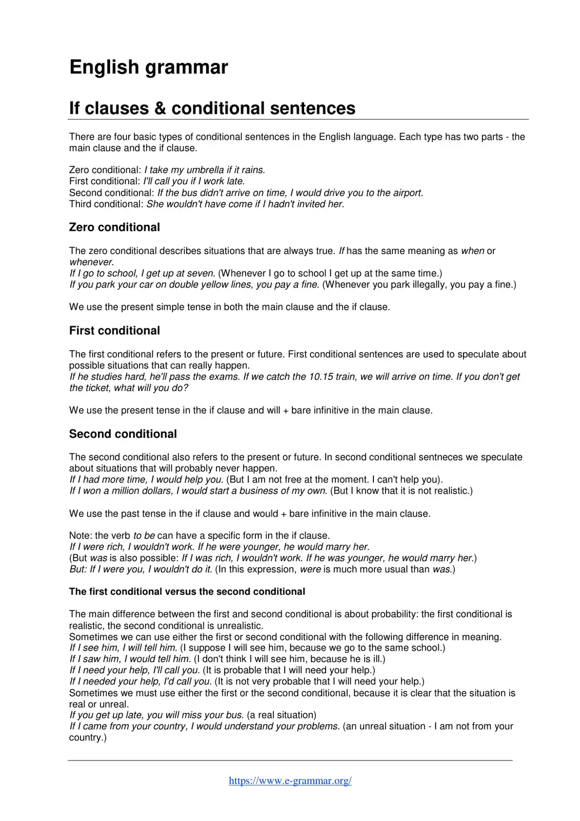 غلاف كتاب English grammar: If clauses & conditional sentences