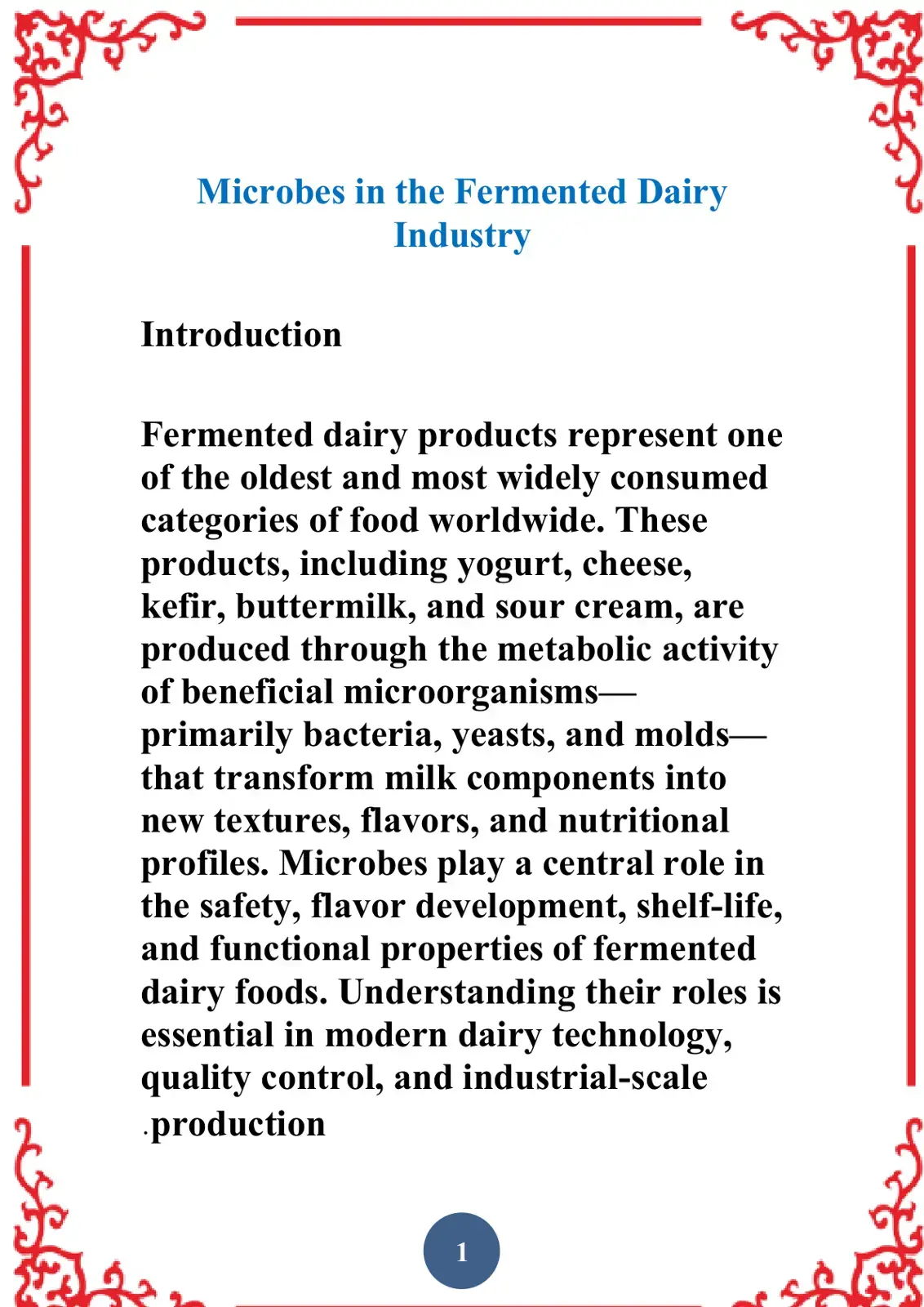 غلاف كتاب Microbes in the Fermented Dairy Industry