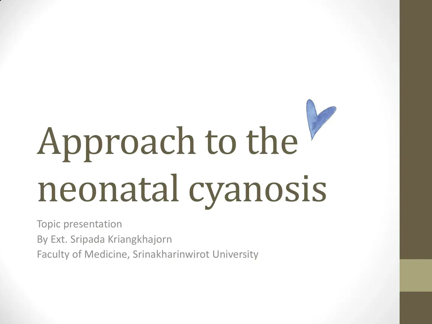 غلاف كتاب Approach to the neonatal cyanosis
