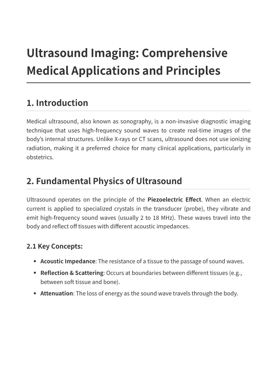 غلاف كتاب Ultrasound Imaging: Comprehensive Medical Applications and Principles