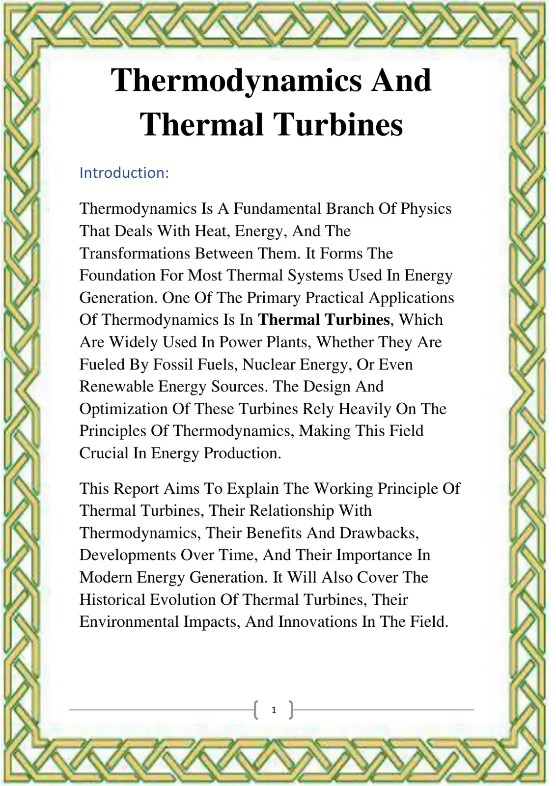 غلاف كتاب Thermodynamics and Thermal Turbines