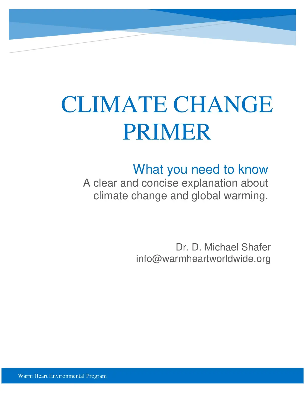 غلاف كتاب CLIMATE CHANGE PRIMER