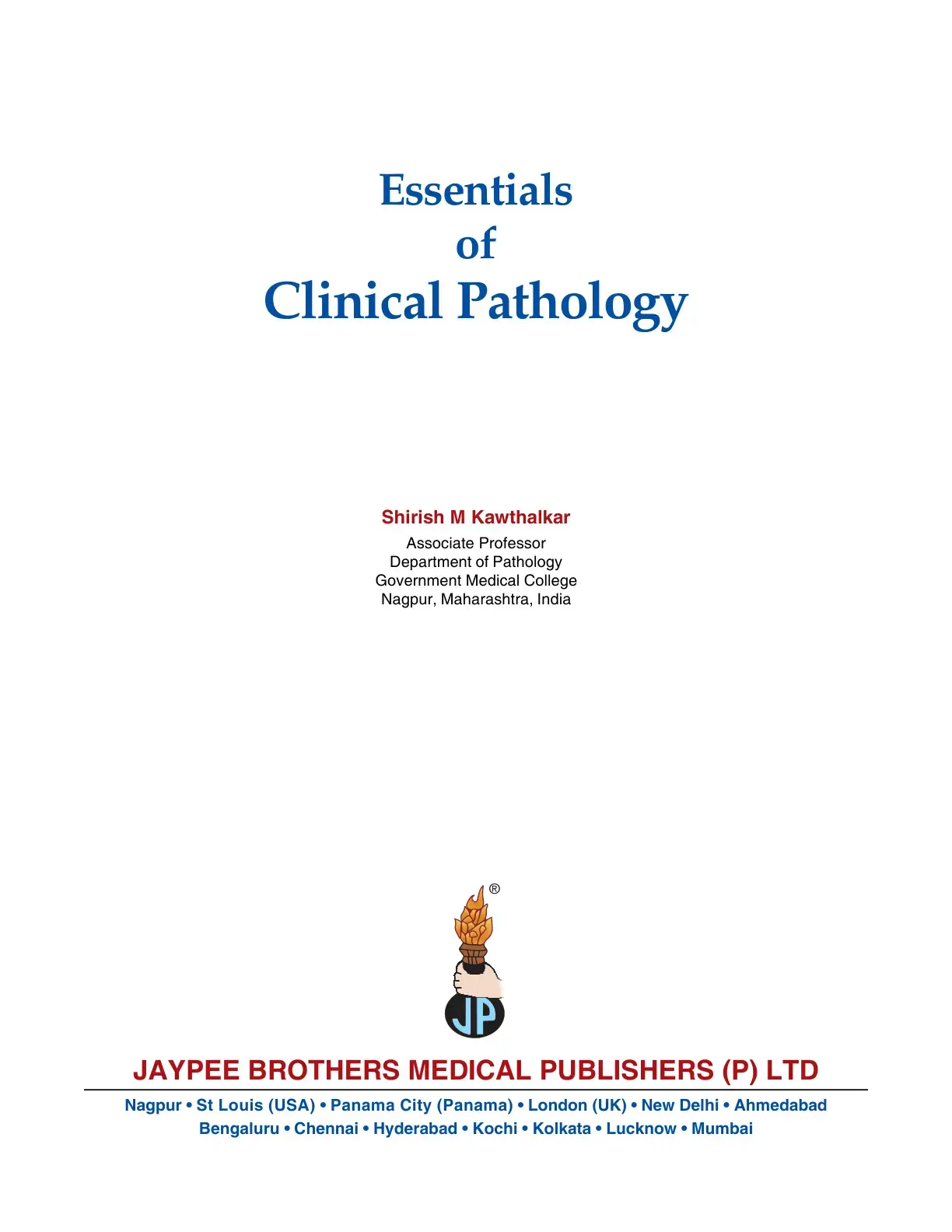 غلاف كتاب Essentials of Clinical Pathology