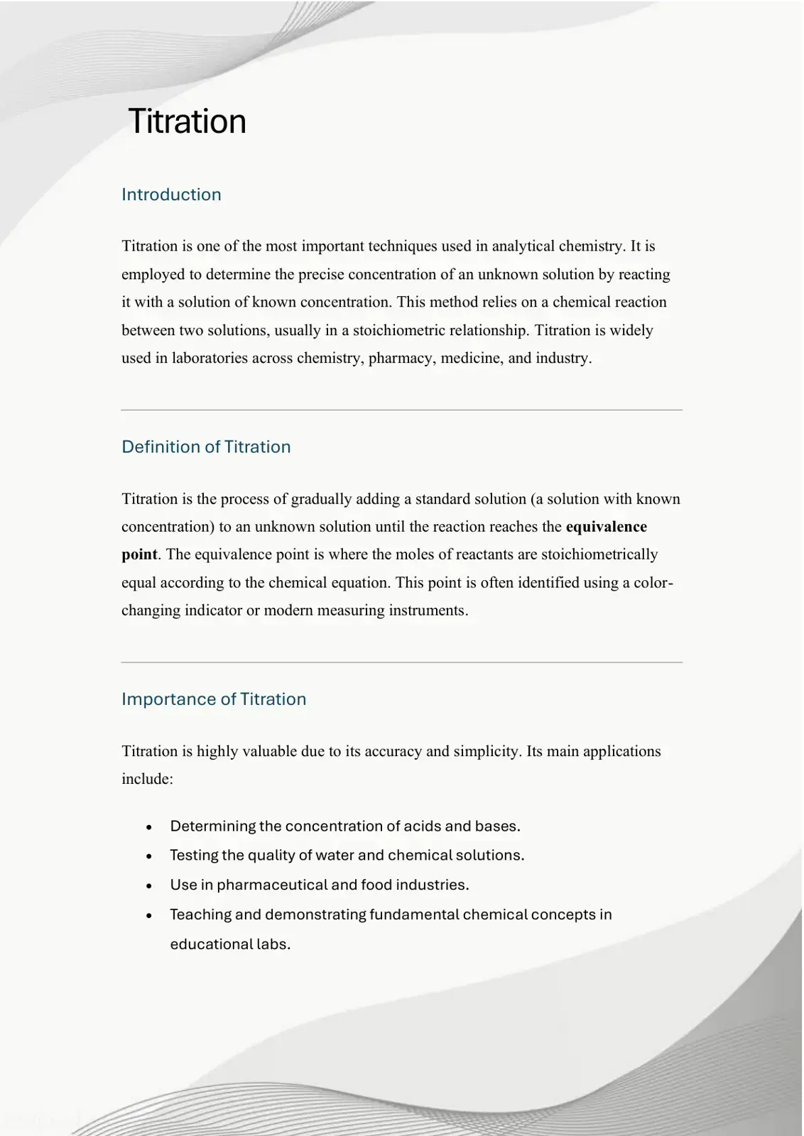 غلاف كتاب Titration