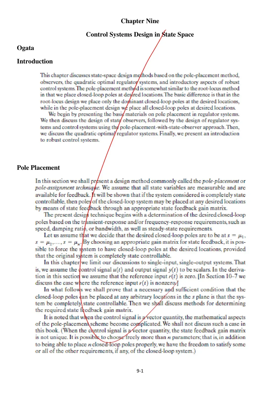 غلاف كتاب Control Systems Design in State Space