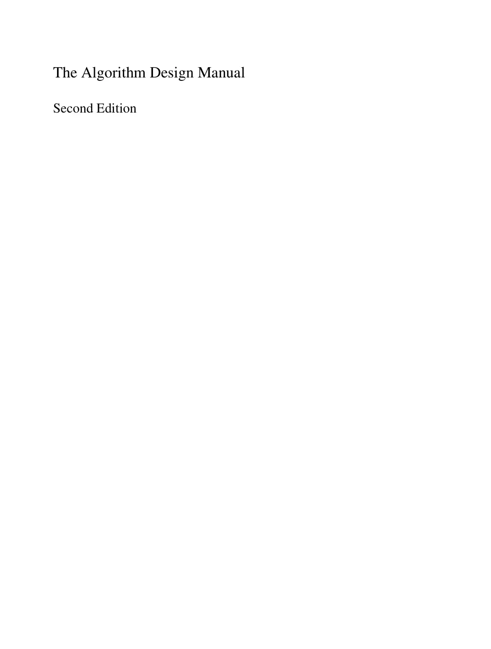 غلاف كتاب The Algorithm Design Manual