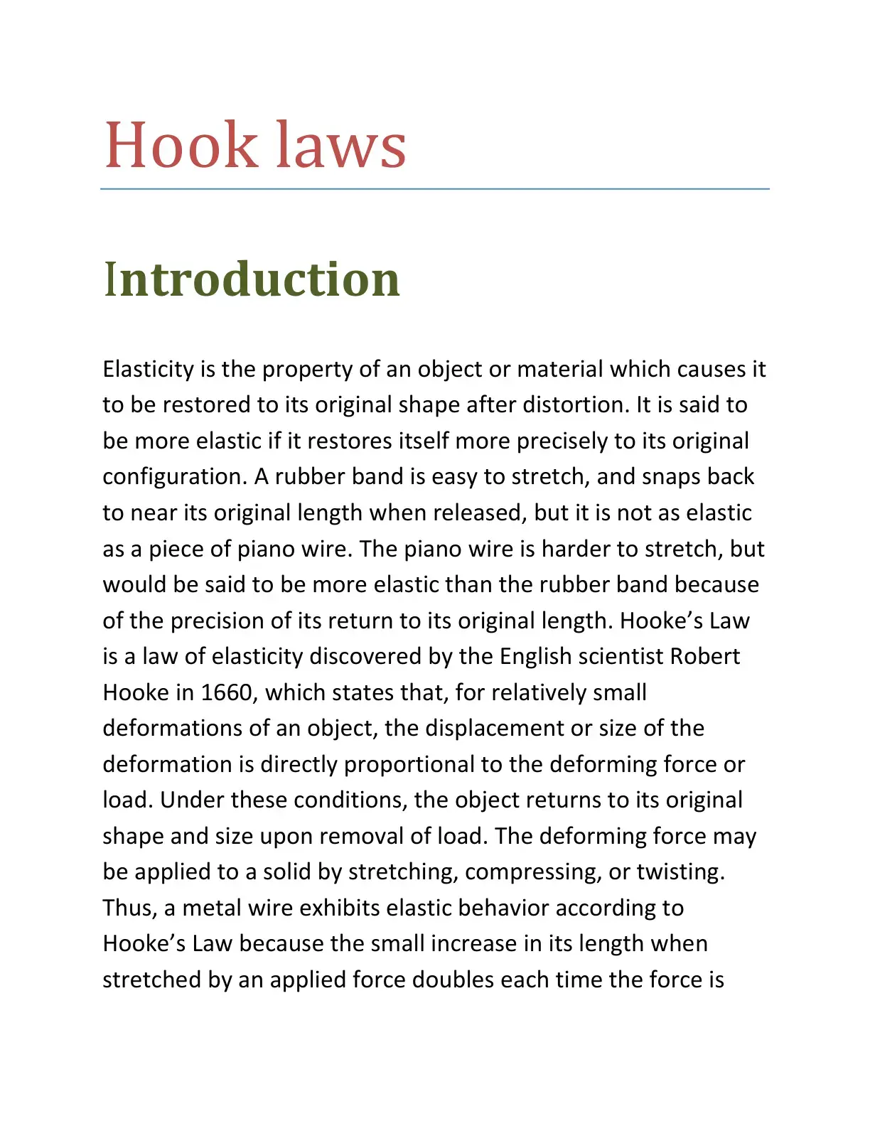 غلاف كتاب Hooke's Law