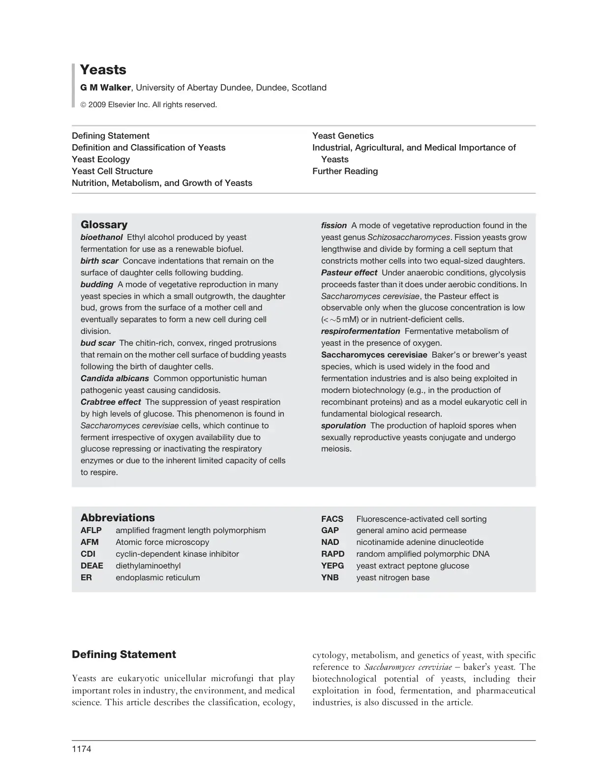 غلاف كتاب Yeasts
