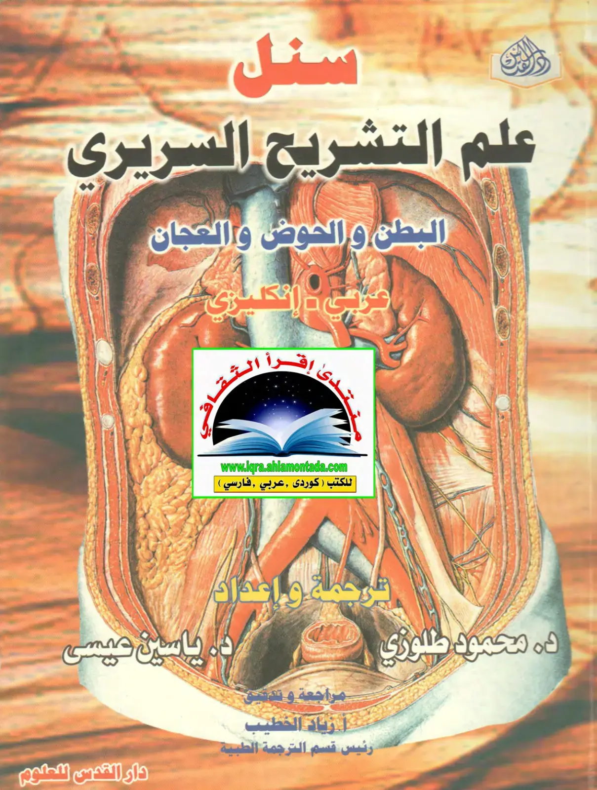 غلاف كتاب سنل علم التشريح السريري: البطن والحوض والعجان
