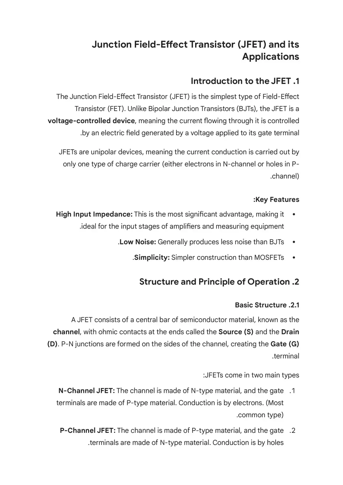 غلاف كتاب Junction Field-Effect Transistor (JFET) and its Applications