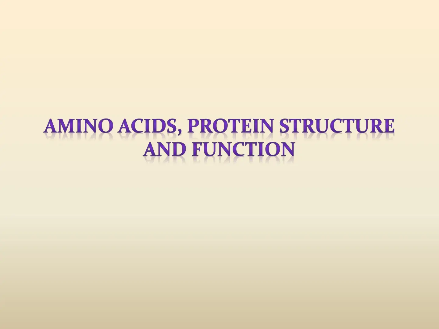 غلاف كتاب AMINO ACIDS, PROTEIN STRUCTURE AND FUNCTION